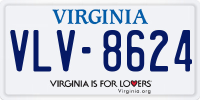 VA license plate VLV8624