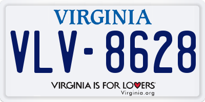 VA license plate VLV8628