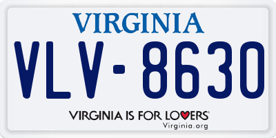 VA license plate VLV8630