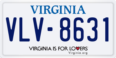 VA license plate VLV8631