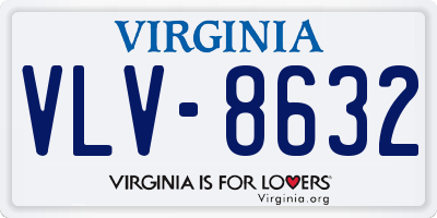 VA license plate VLV8632