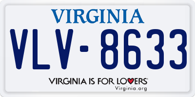 VA license plate VLV8633