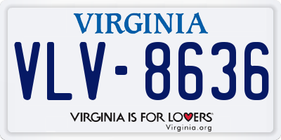 VA license plate VLV8636