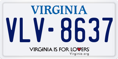 VA license plate VLV8637