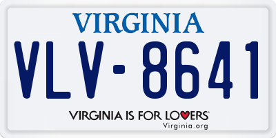 VA license plate VLV8641