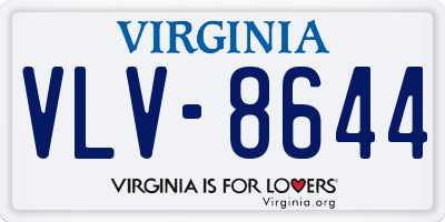 VA license plate VLV8644