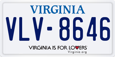 VA license plate VLV8646