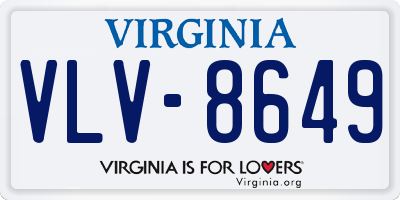 VA license plate VLV8649