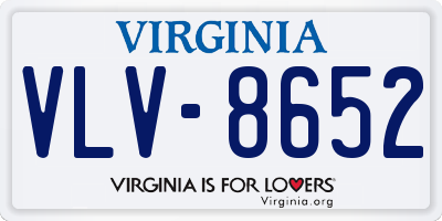 VA license plate VLV8652