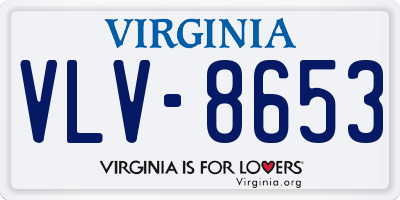 VA license plate VLV8653