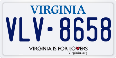 VA license plate VLV8658