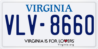 VA license plate VLV8660