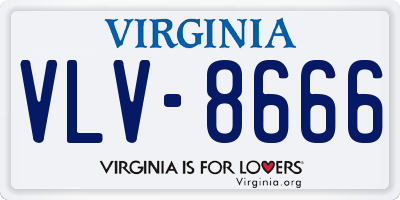 VA license plate VLV8666