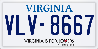 VA license plate VLV8667