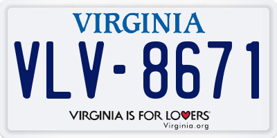 VA license plate VLV8671