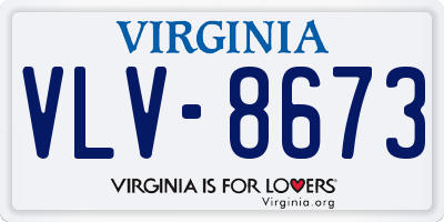 VA license plate VLV8673