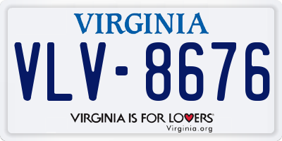 VA license plate VLV8676