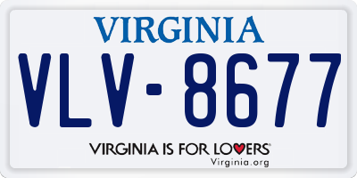 VA license plate VLV8677