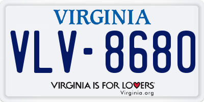 VA license plate VLV8680