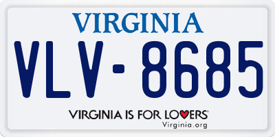 VA license plate VLV8685