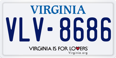 VA license plate VLV8686