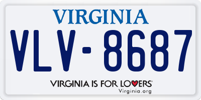 VA license plate VLV8687