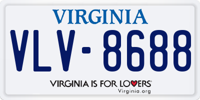 VA license plate VLV8688