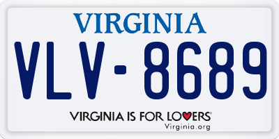 VA license plate VLV8689