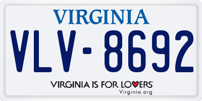 VA license plate VLV8692