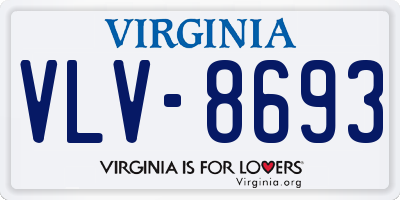 VA license plate VLV8693