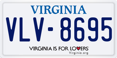 VA license plate VLV8695