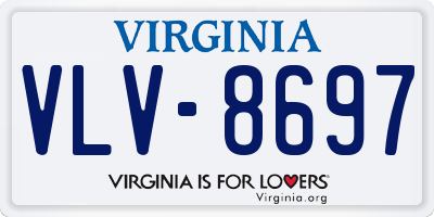 VA license plate VLV8697