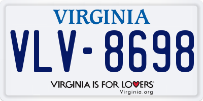 VA license plate VLV8698