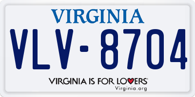 VA license plate VLV8704