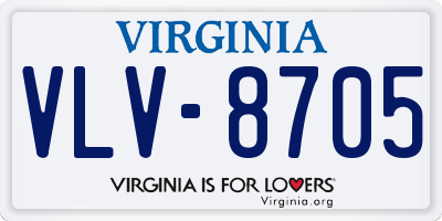 VA license plate VLV8705