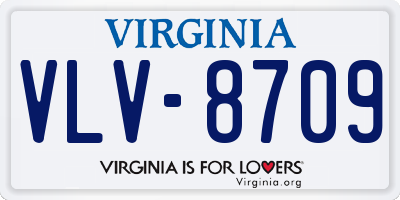 VA license plate VLV8709