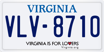 VA license plate VLV8710