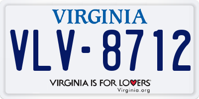 VA license plate VLV8712