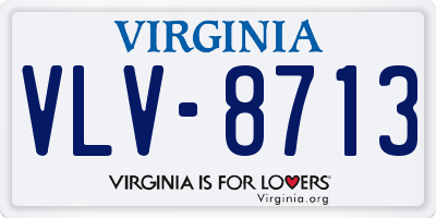 VA license plate VLV8713