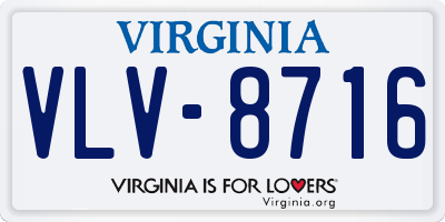 VA license plate VLV8716