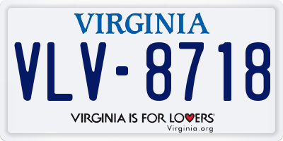 VA license plate VLV8718