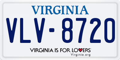 VA license plate VLV8720