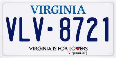 VA license plate VLV8721