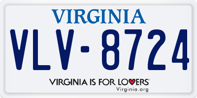 VA license plate VLV8724