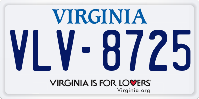 VA license plate VLV8725