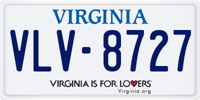 VA license plate VLV8727