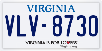 VA license plate VLV8730