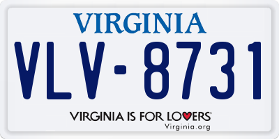 VA license plate VLV8731