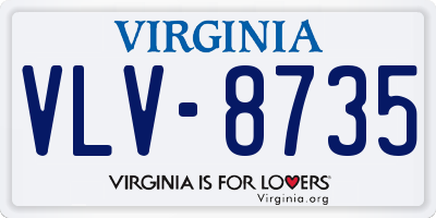 VA license plate VLV8735