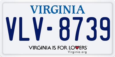 VA license plate VLV8739